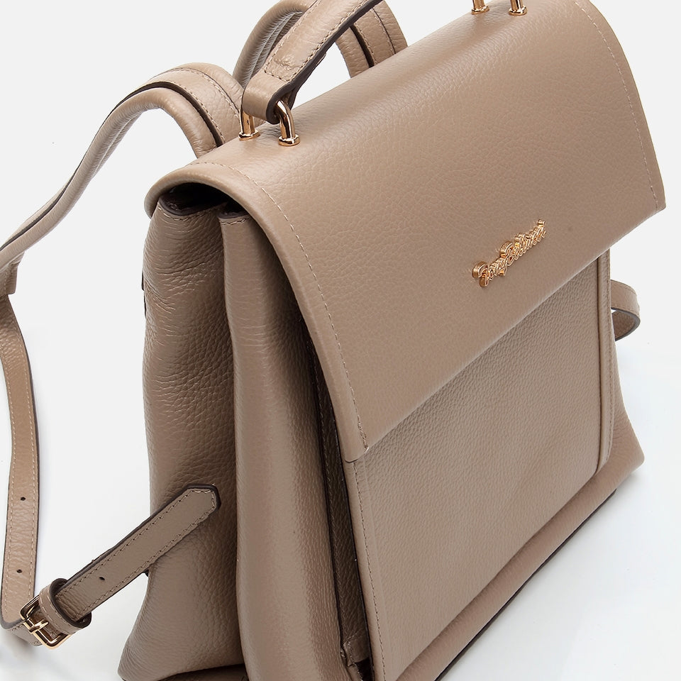Genuine Leather Taupe Women's Backpack