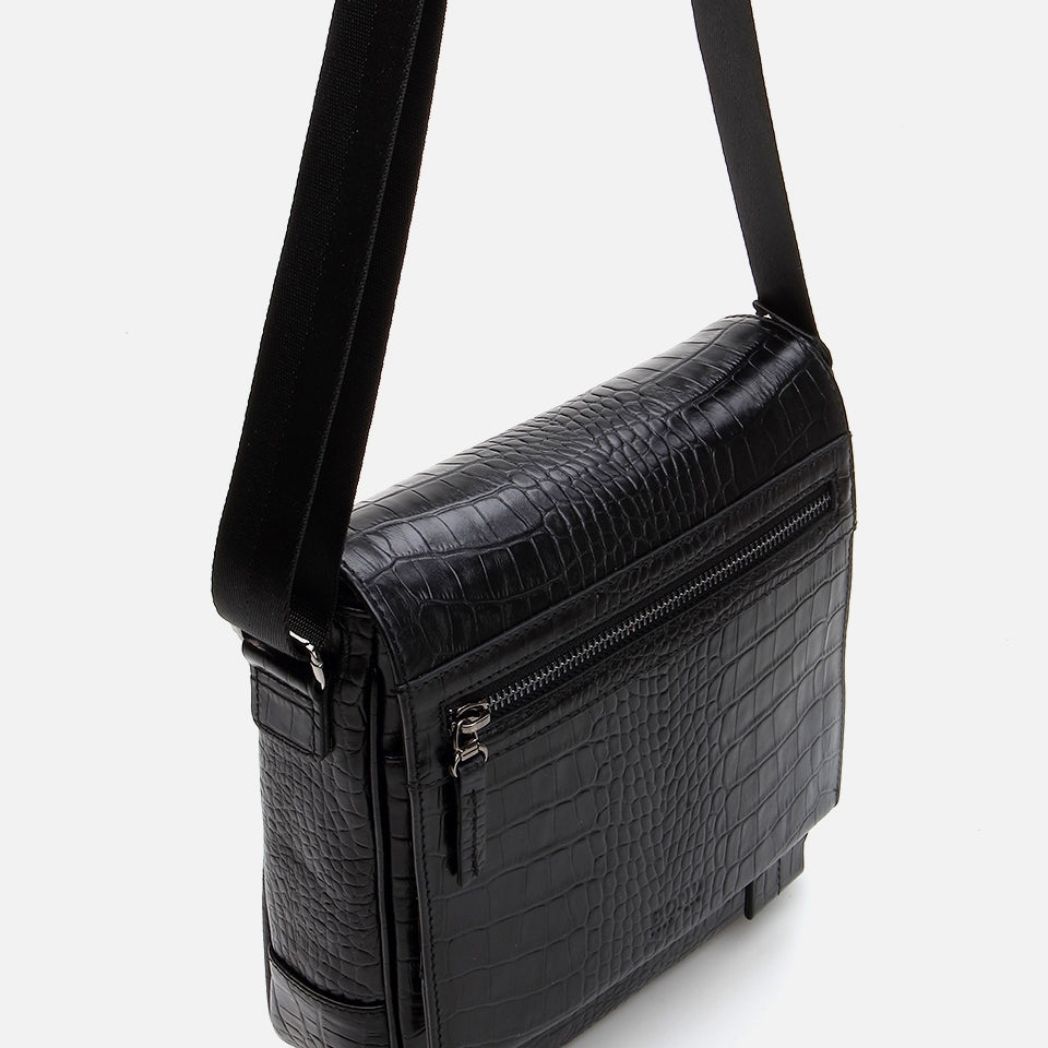 Genuine Leather Black Men's Bag