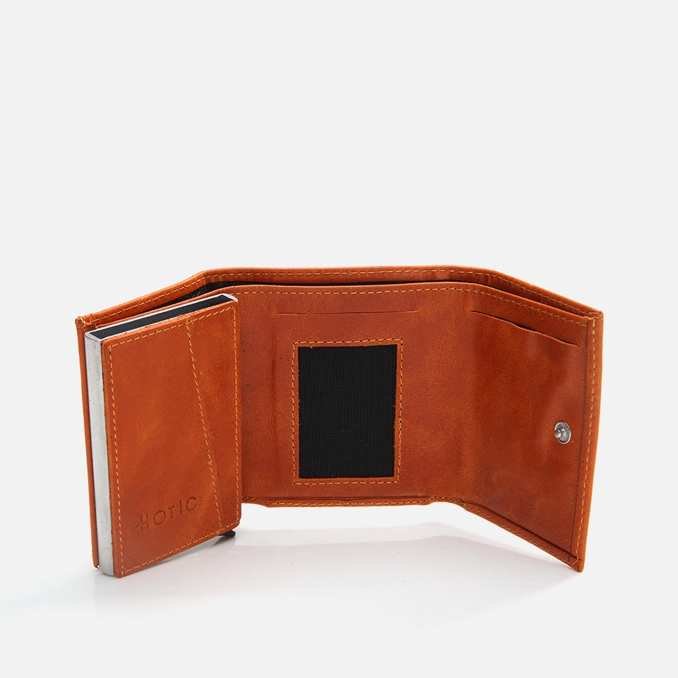 Genuine Leather Orange Men's Wallet
