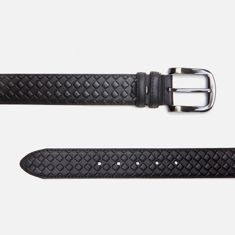Genuine Leather Black Men's Belt
