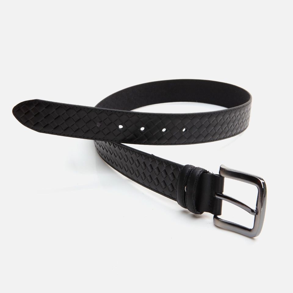 Genuine Leather Black Men's Belt