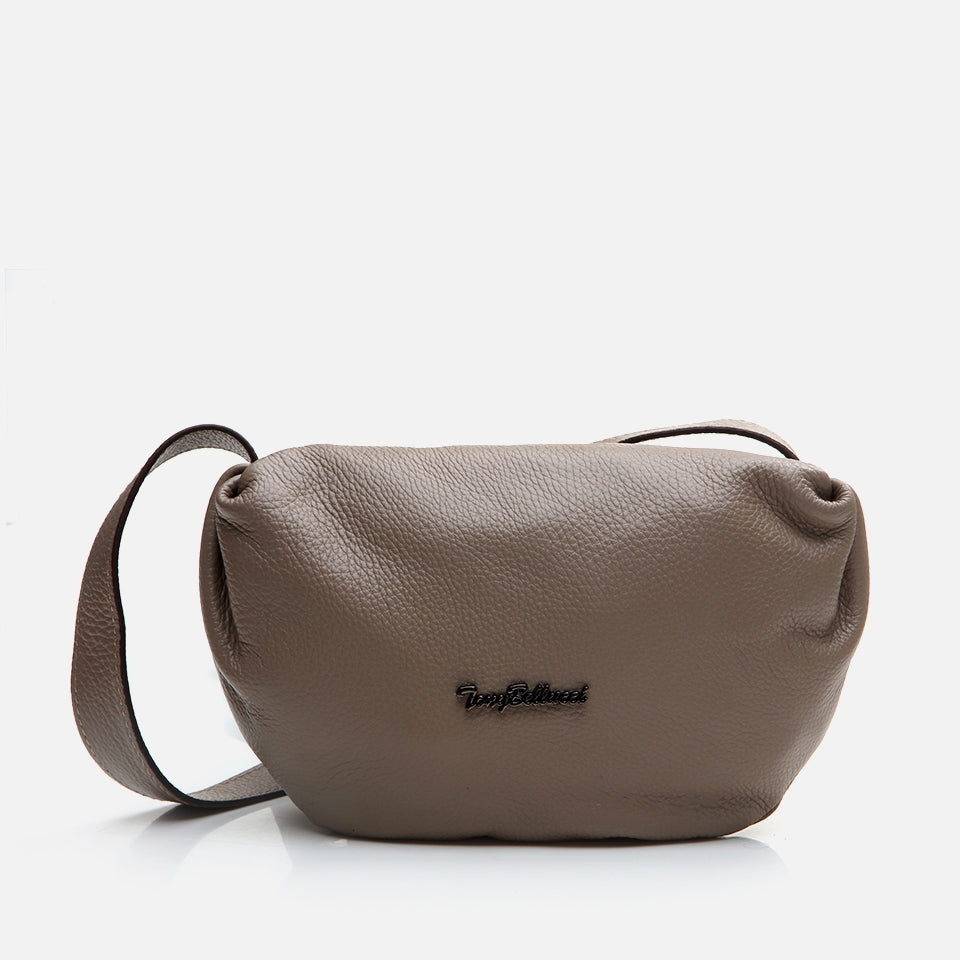 Genuine Leather Taupe Women's Mini (Crossbody) Bag