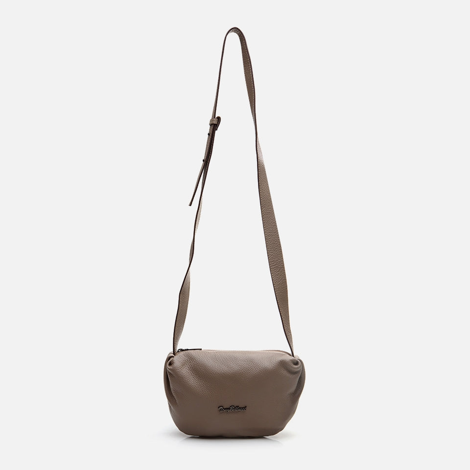 Genuine Leather Taupe Women's Mini (Crossbody) Bag