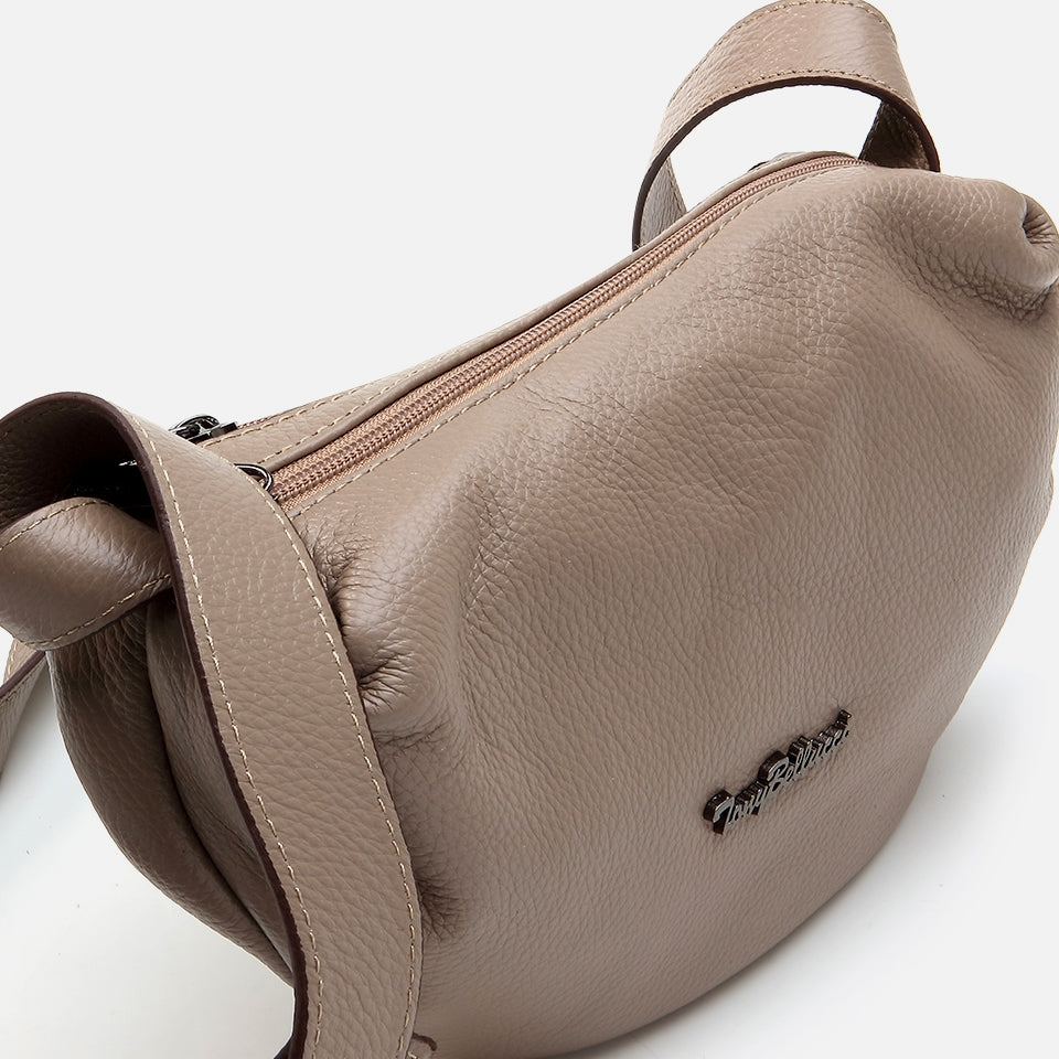 Genuine Leather Taupe Women's Mini (Crossbody) Bag