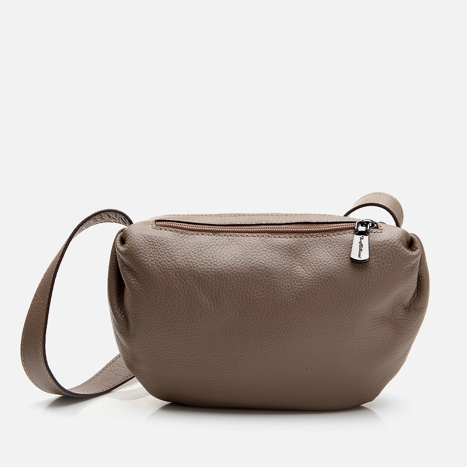 Genuine Leather Taupe Women's Mini (Crossbody) Bag
