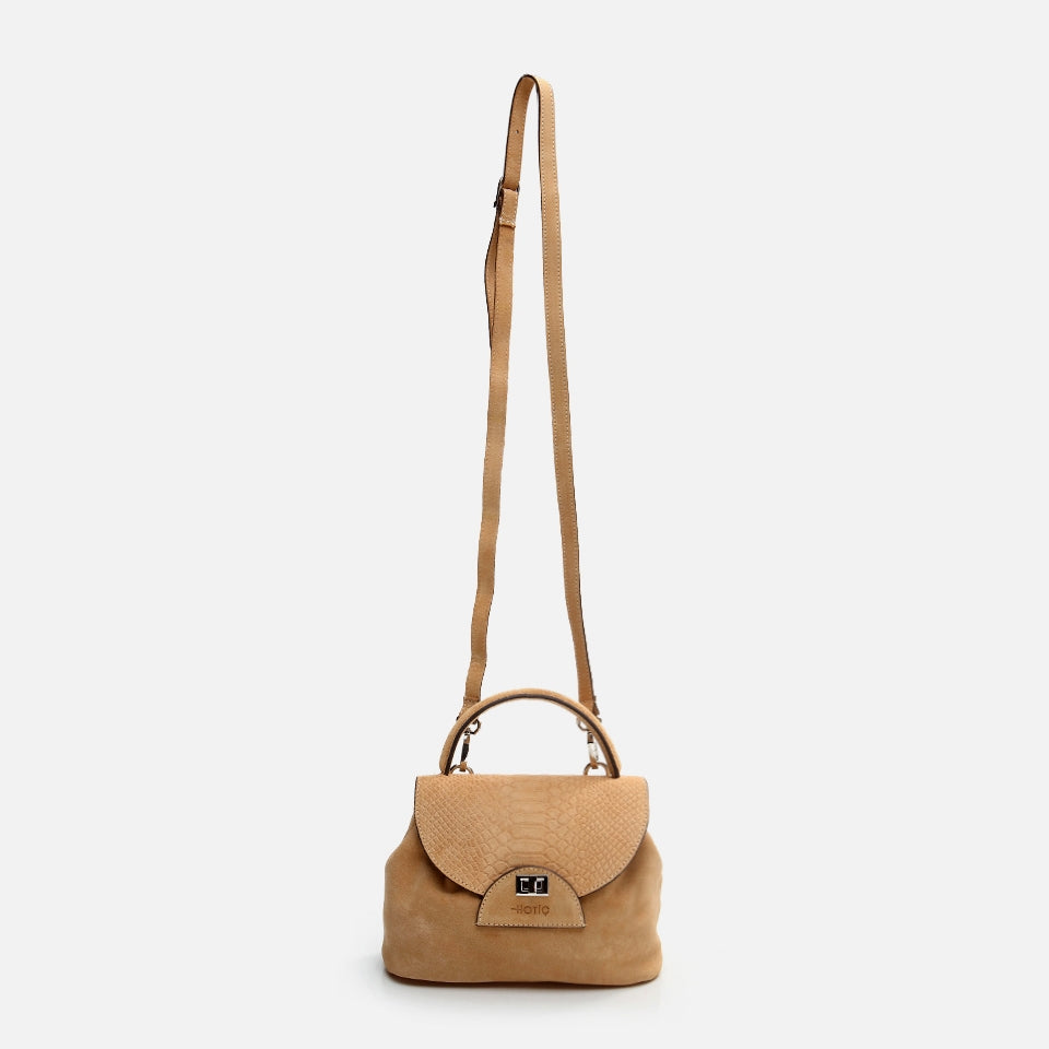Genuine Leather Camel Women's Bag