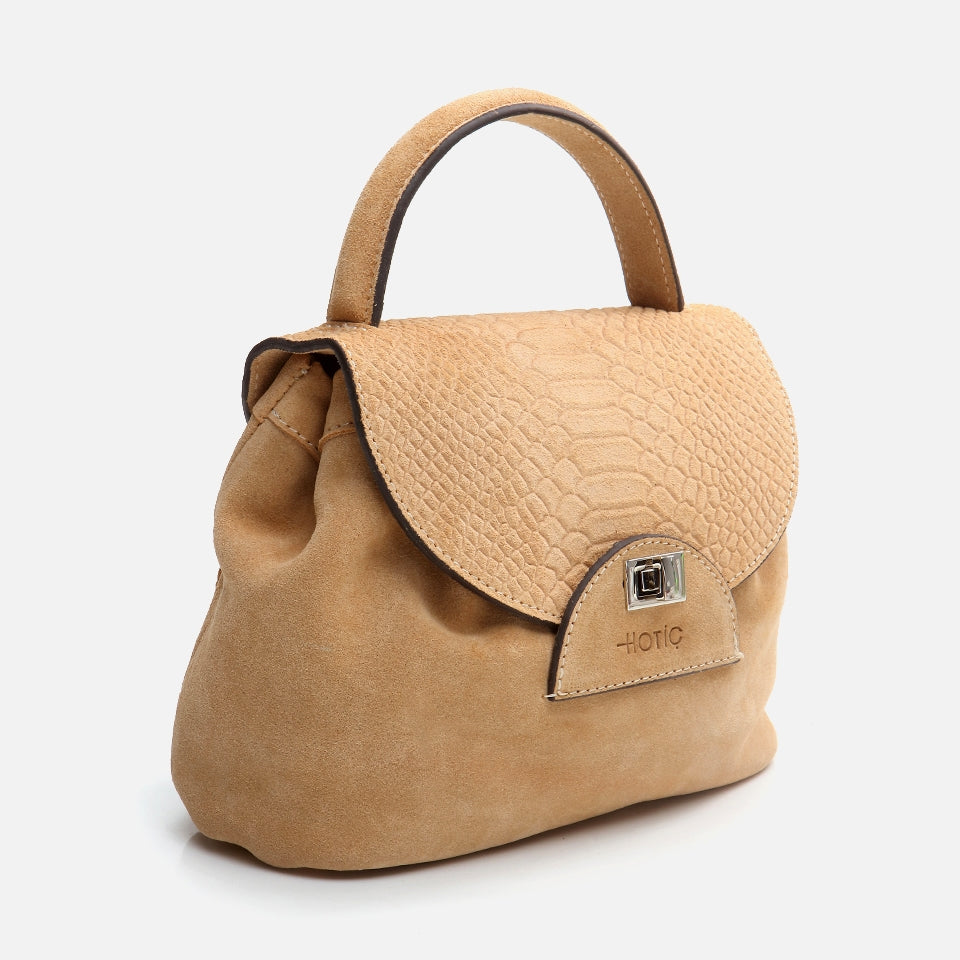 Genuine Leather Camel Women's Bag
