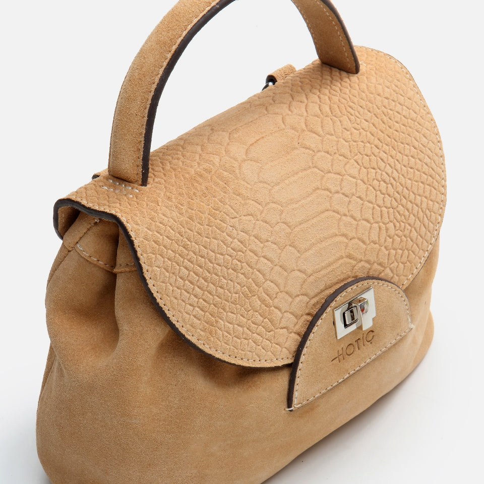 Genuine Leather Camel Women's Bag