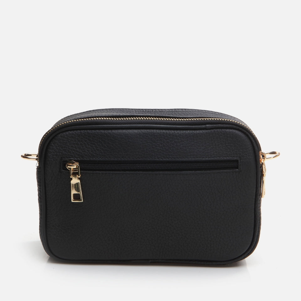 Genuine Leather Black Women's Mini (Crossbody) Bag