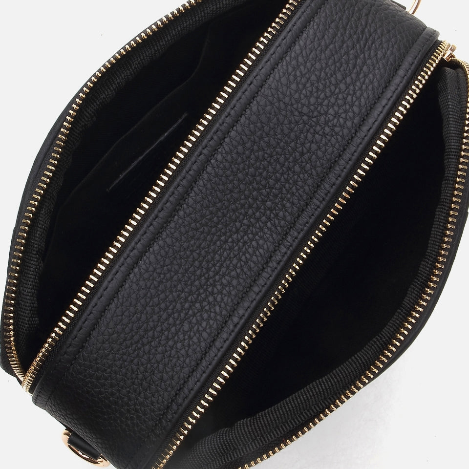 Genuine Leather Black Women's Mini (Crossbody) Bag