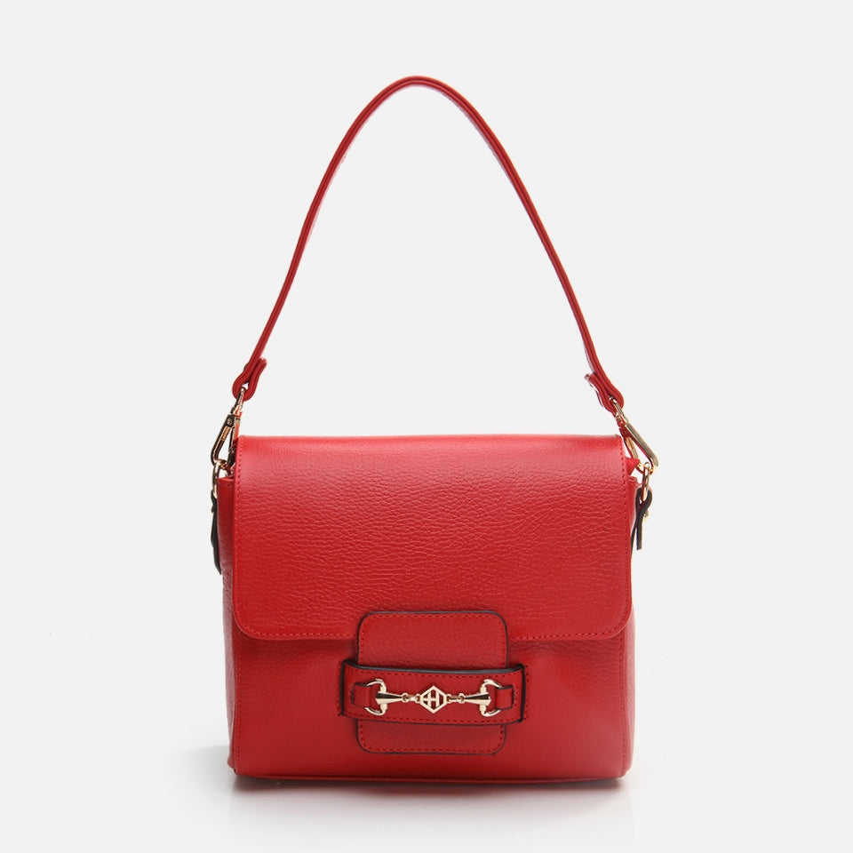 Genuine Leather Red Women's Bag