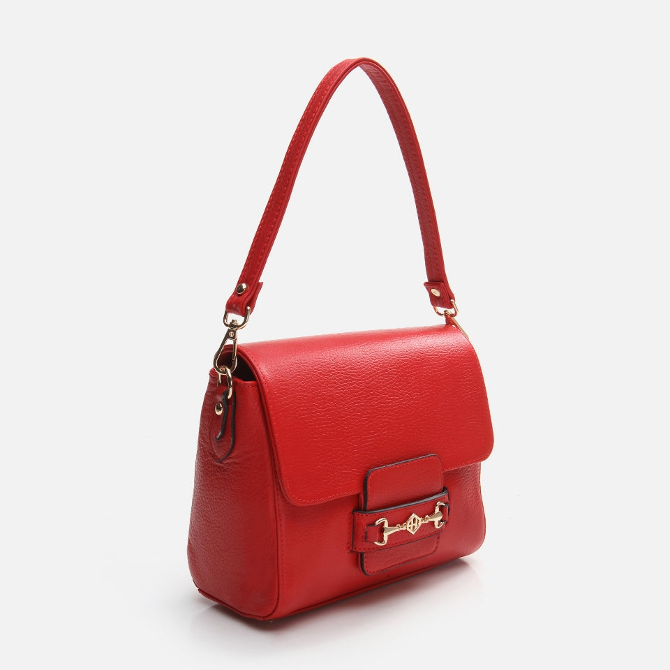 Genuine Leather Red Women's Bag