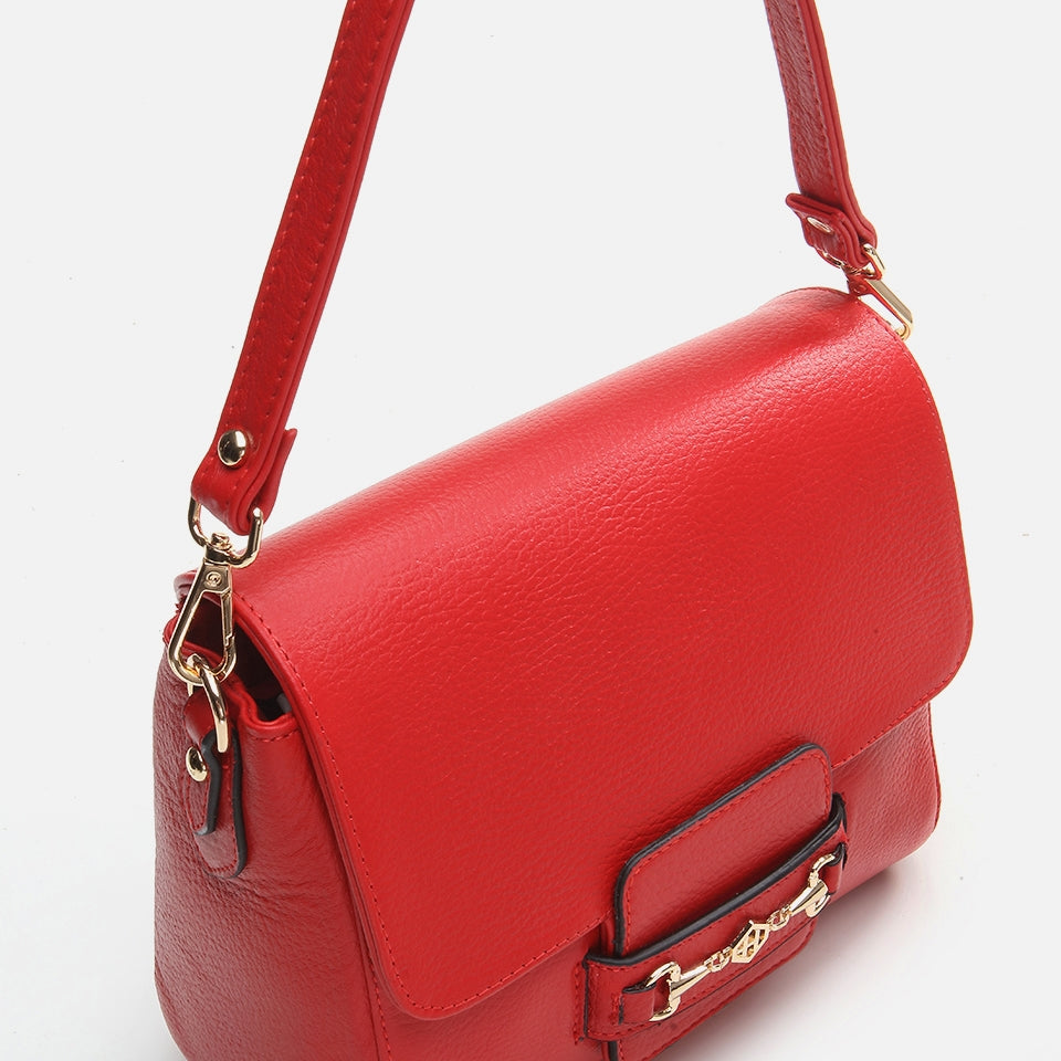 Genuine Leather Red Women's Bag