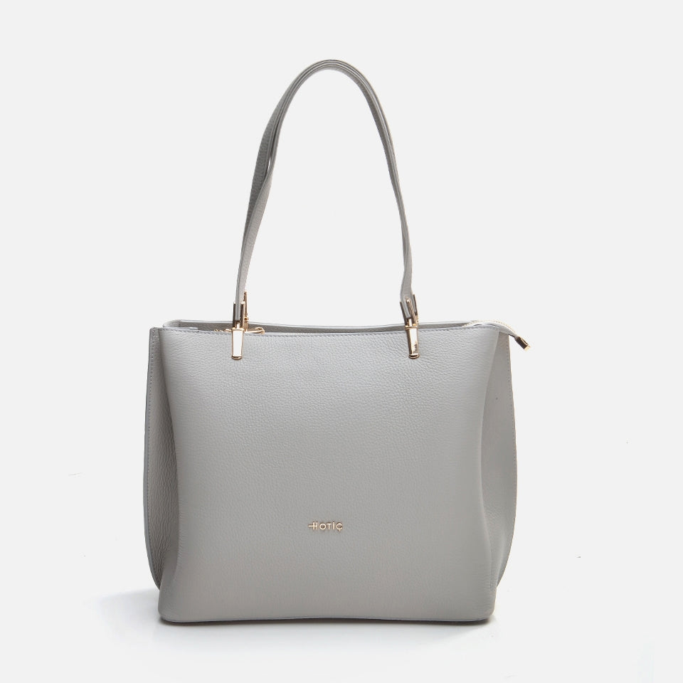Genuine Leather Gray Women's Bag
