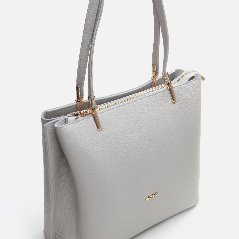 Genuine Leather Gray Women's Bag