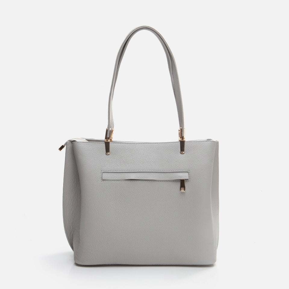Genuine Leather Gray Women's Bag