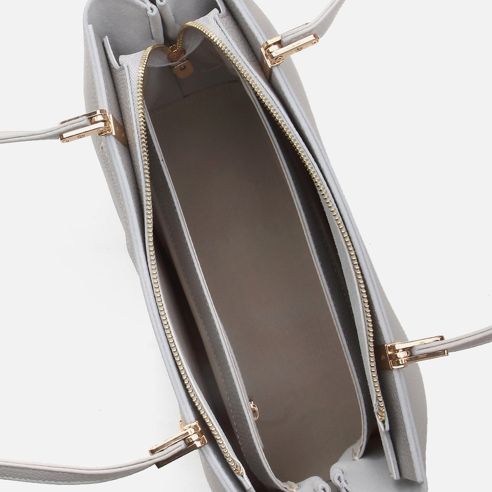 Genuine Leather Gray Women's Bag