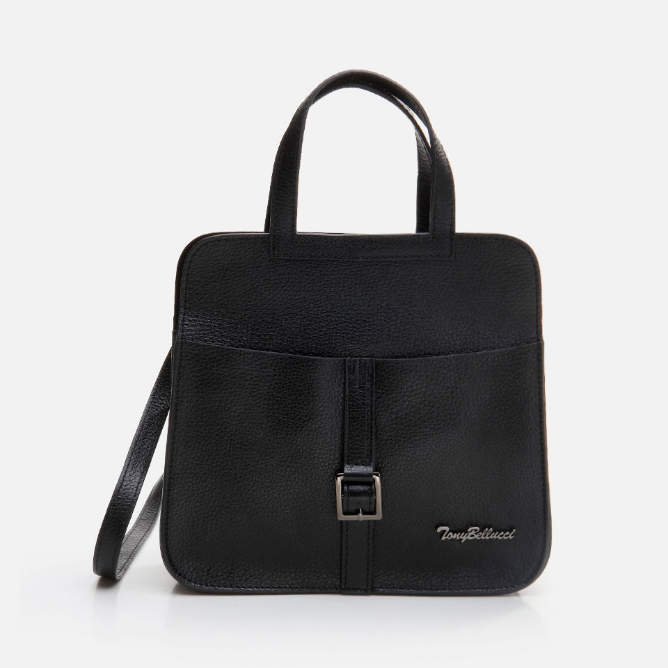 Genuine Leather Black Women's Handbag