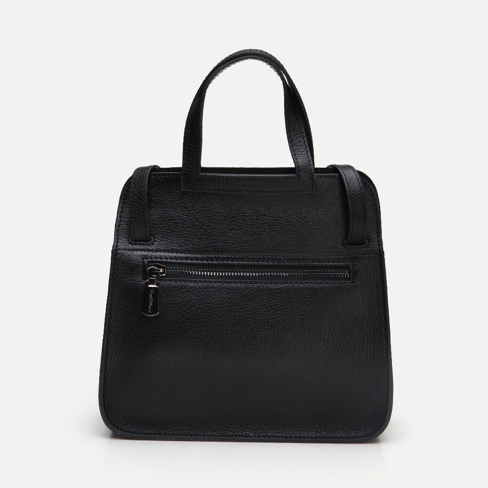 Genuine Leather Black Women's Handbag