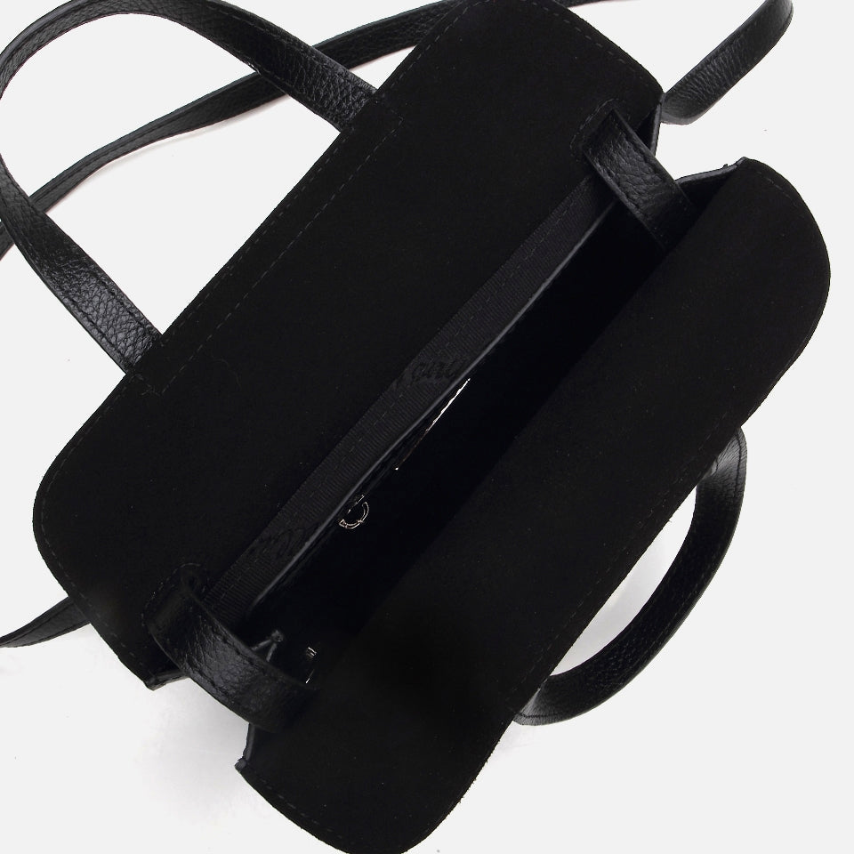 Genuine Leather Black Women's Handbag