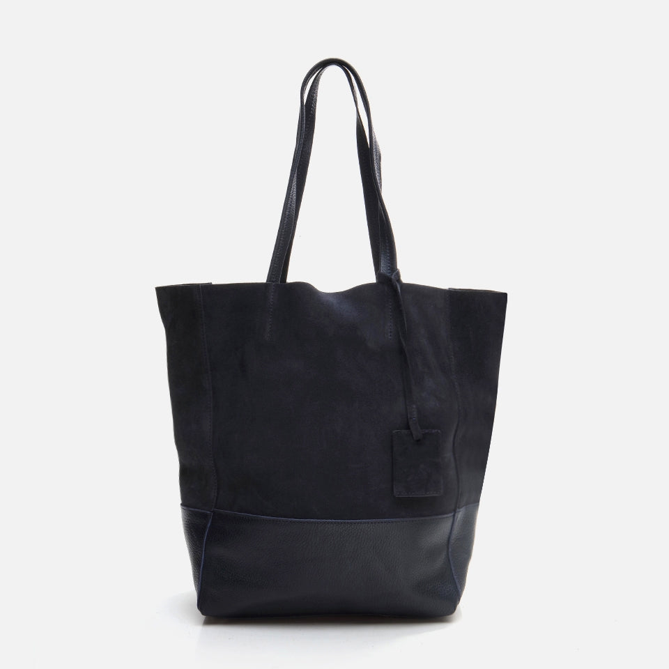 Genuine Leather Navy Blue Women's Bag