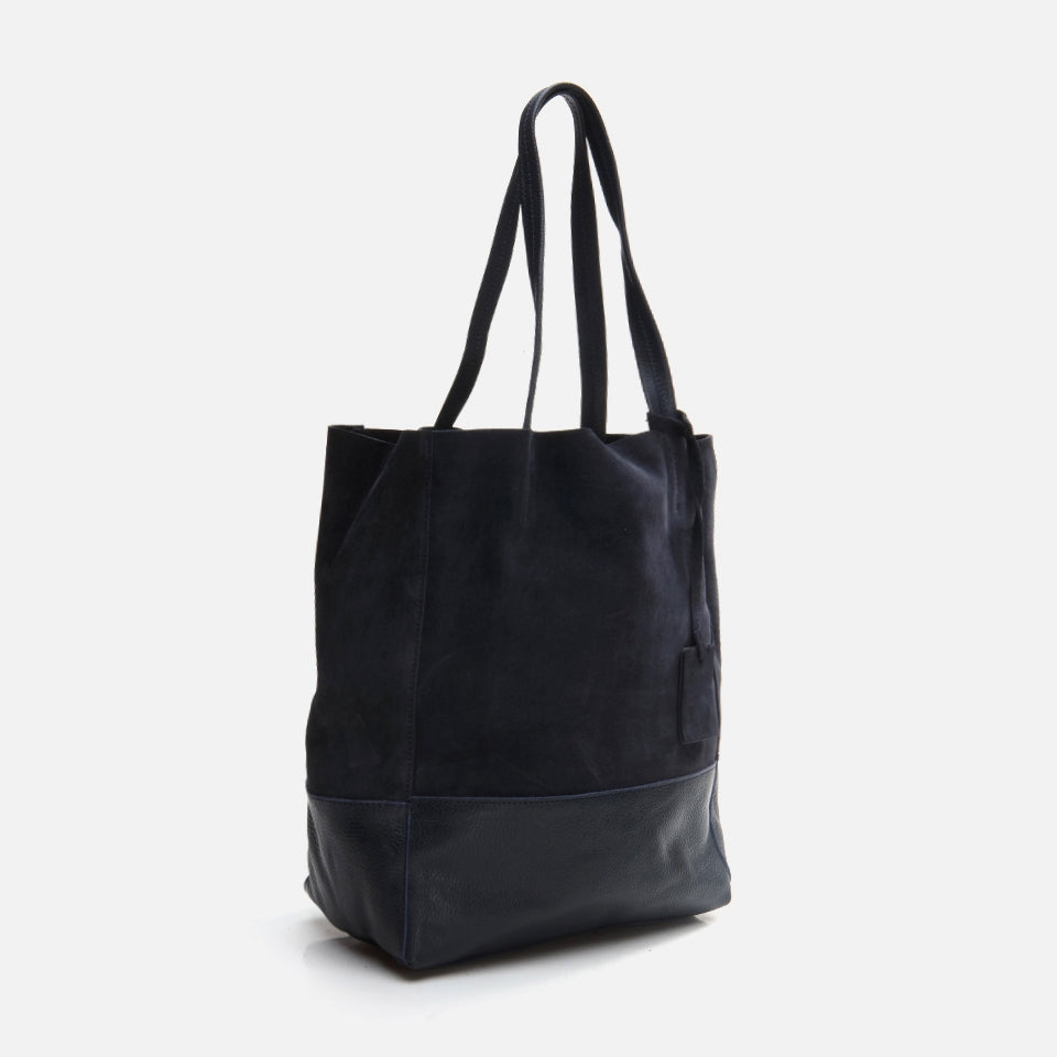 Genuine Leather Navy Blue Women's Bag