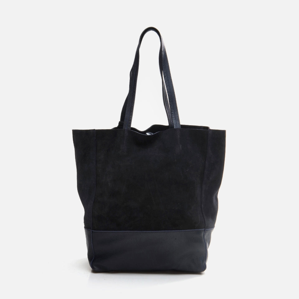 Genuine Leather Navy Blue Women's Bag