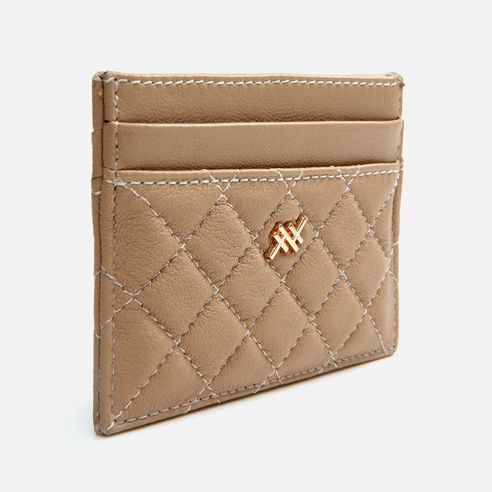 Genuine Leather Beige Women's Wallet