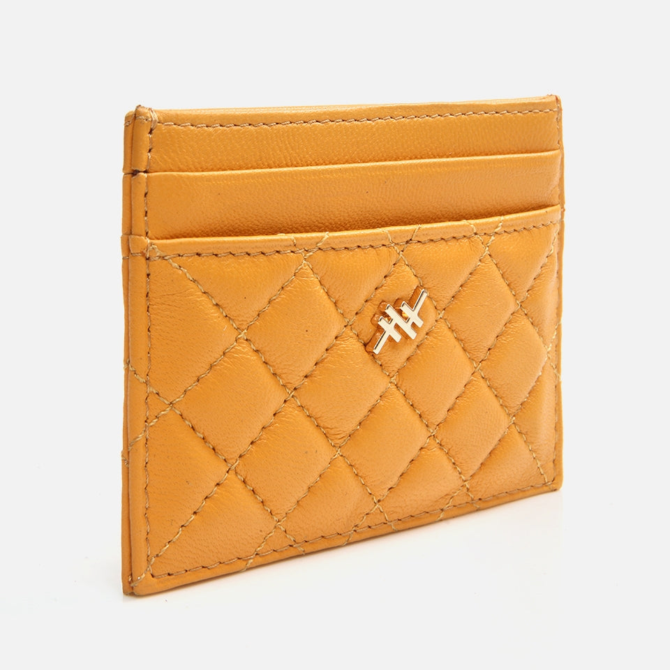 Genuine Leather Yellow Women's Wallet