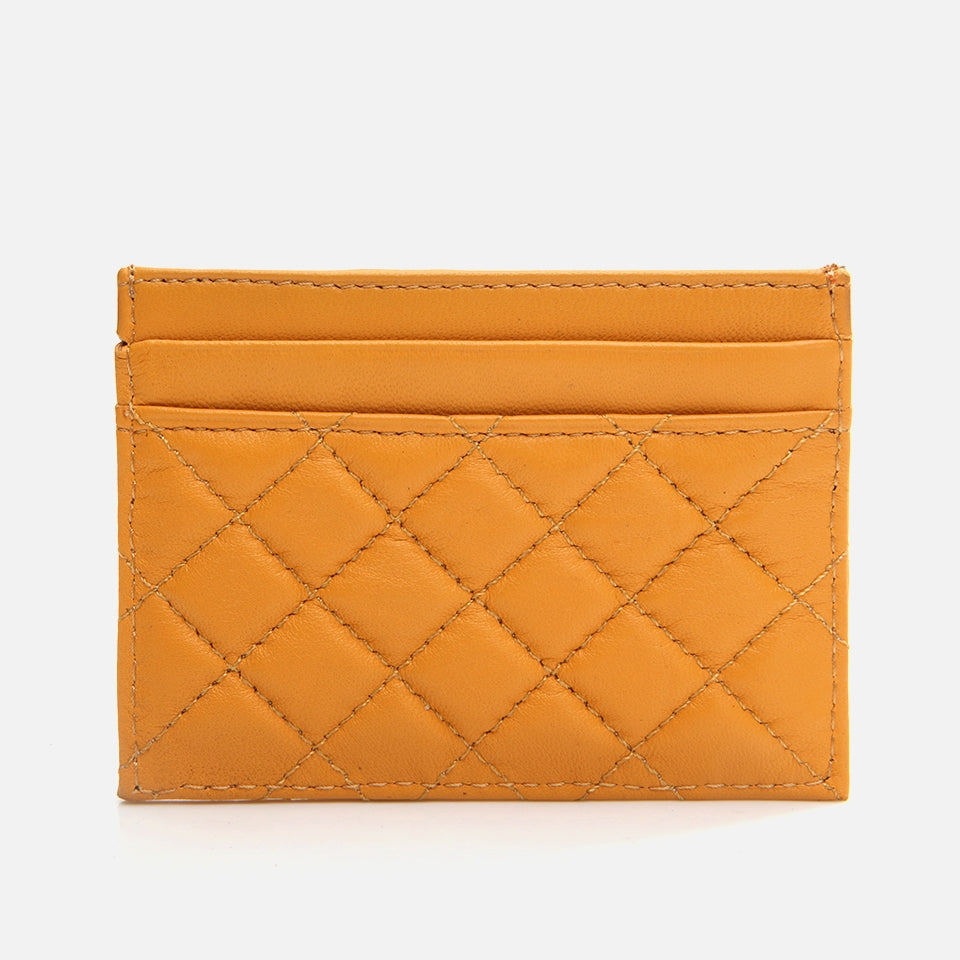 Genuine Leather Yellow Women's Wallet