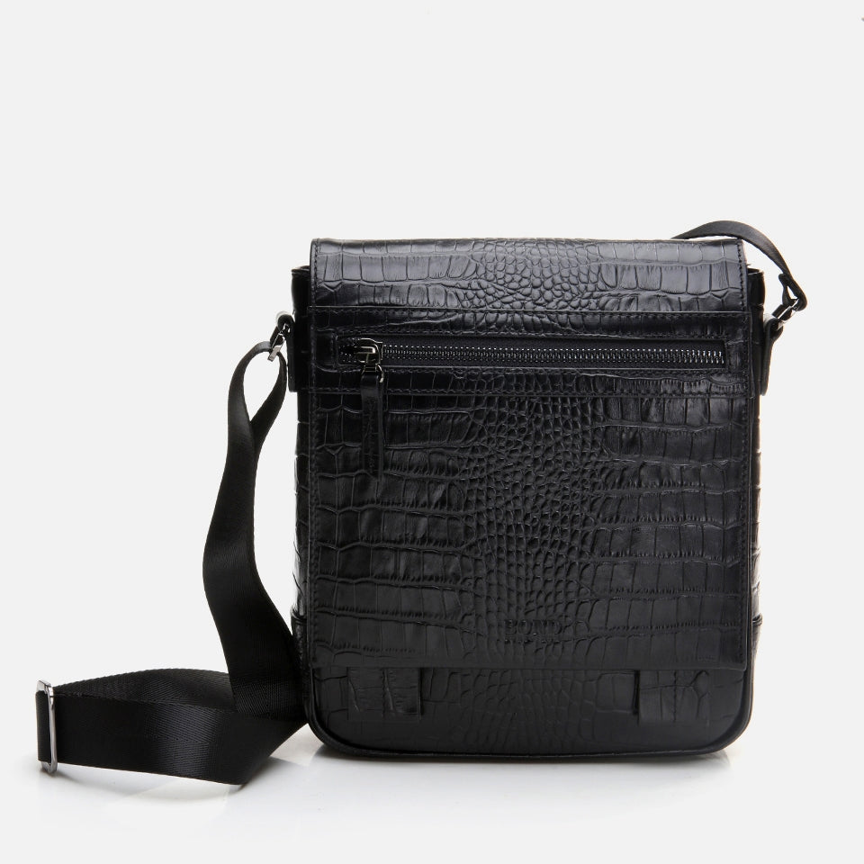 Genuine Leather Black Men's Bag