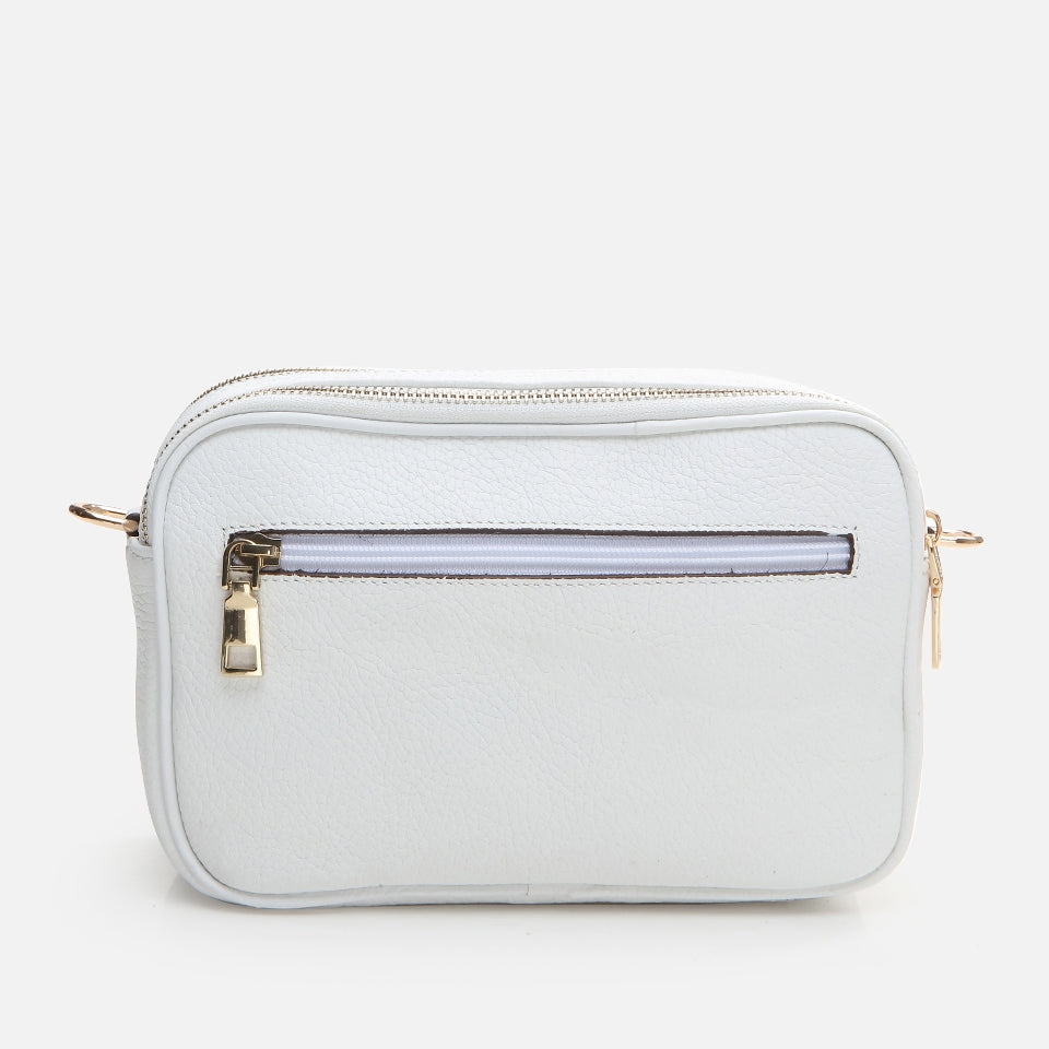 Genuine Leather White Women's Mini (Crossbody) Bag