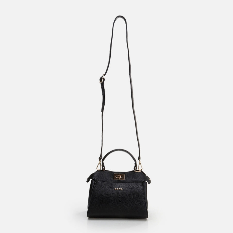 Genuine Leather Black Women's Mini (Crossbody) Bag