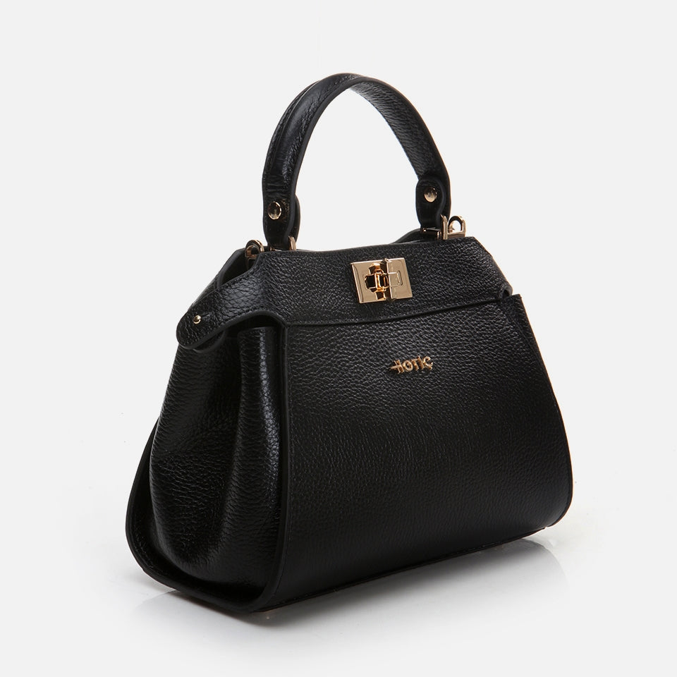 Genuine Leather Black Women's Mini (Crossbody) Bag