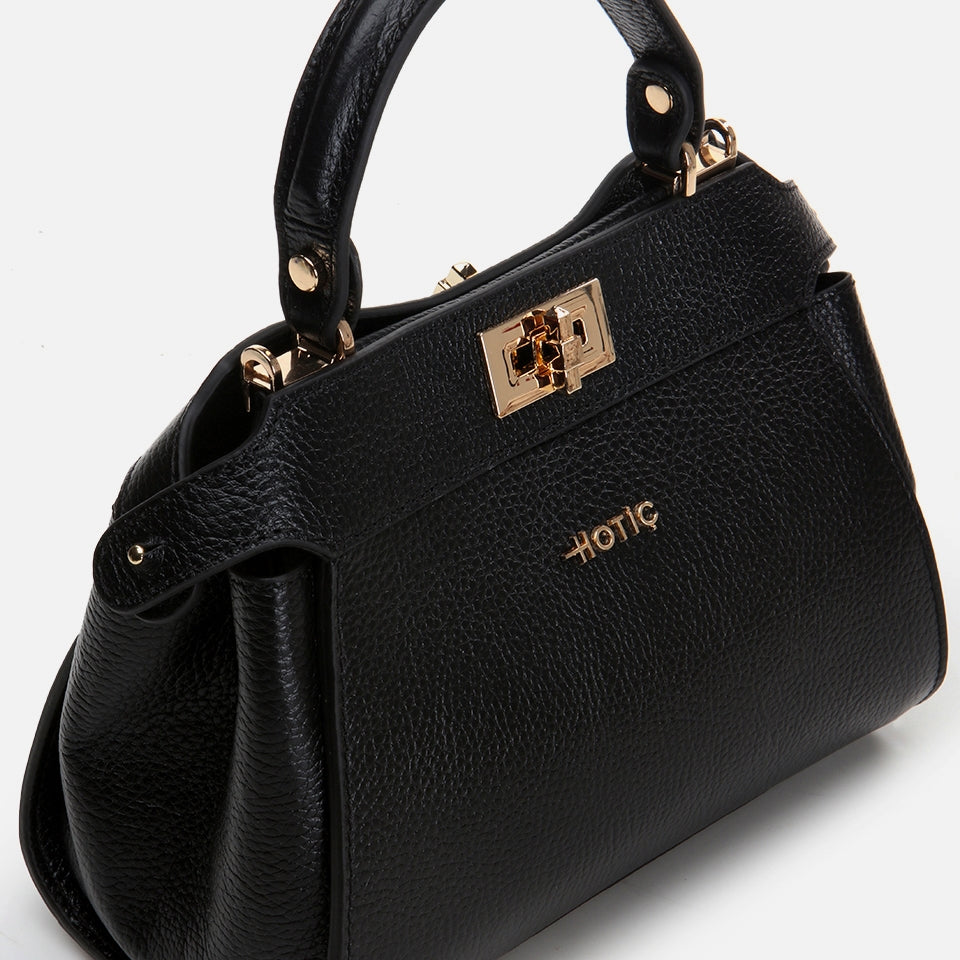 Genuine Leather Black Women's Mini (Crossbody) Bag