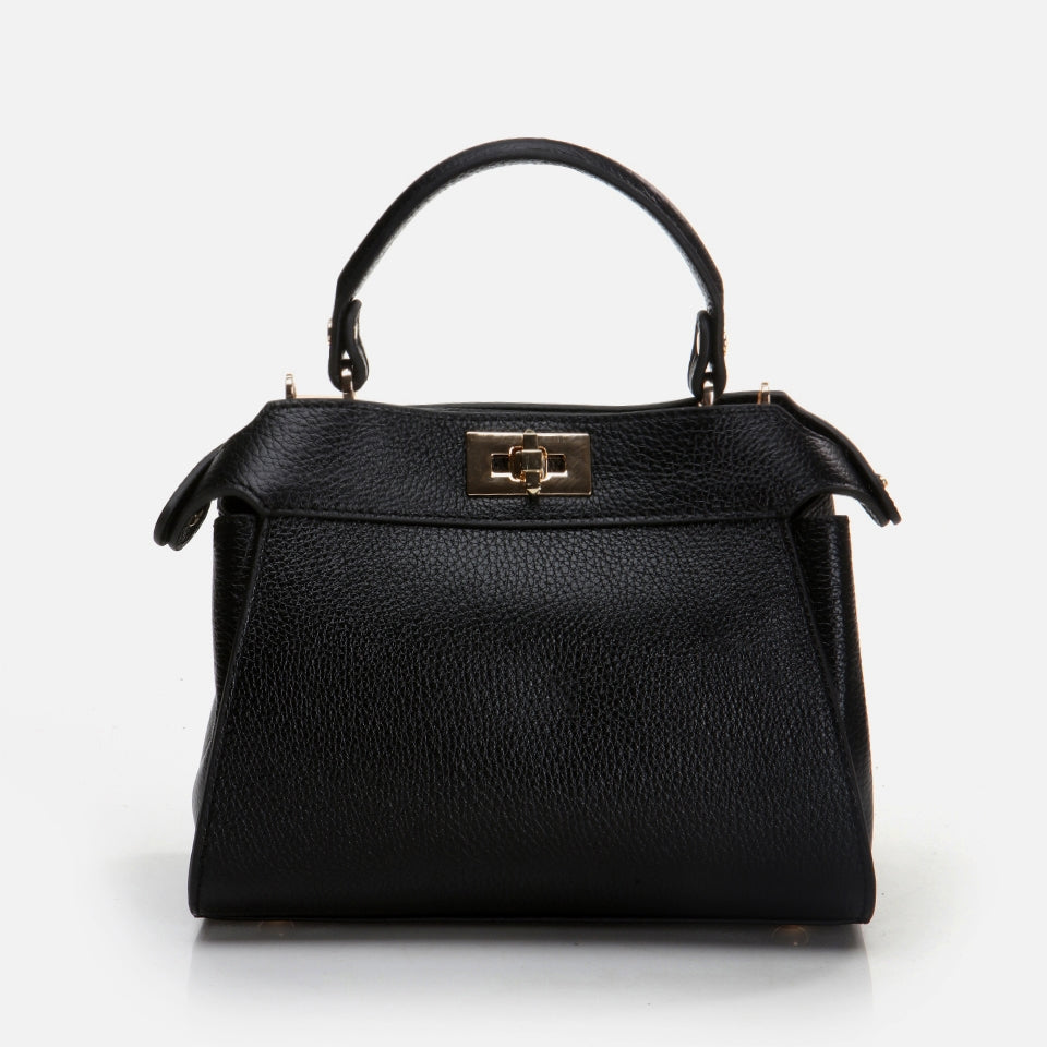Genuine Leather Black Women's Mini (Crossbody) Bag