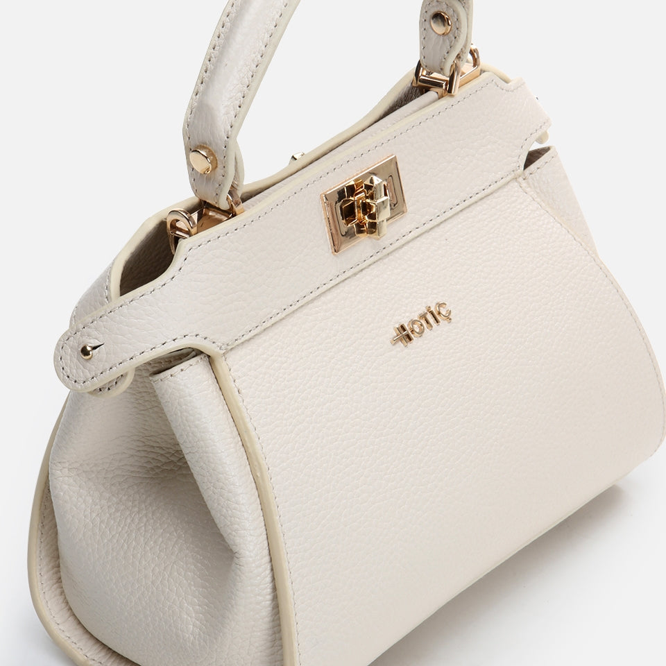 Genuine Leather Beige Women's Mini (Crossbody) Bag