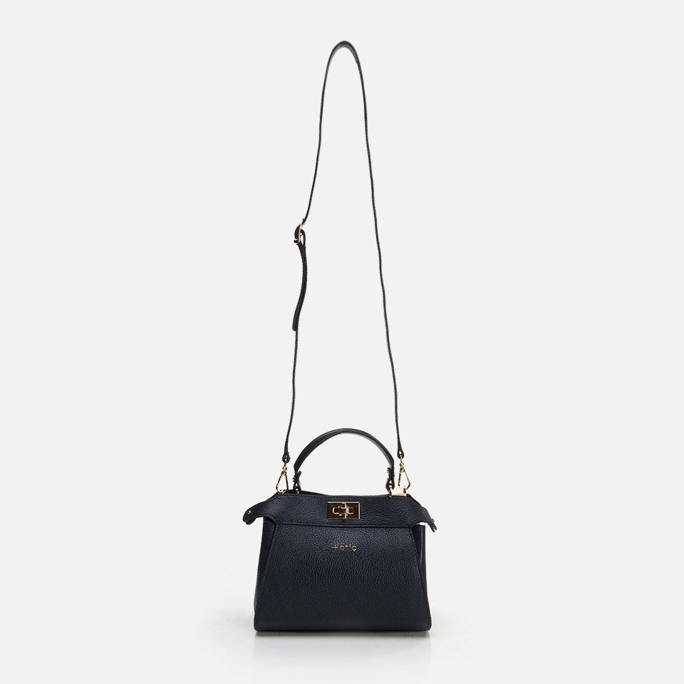 Genuine Leather Navy Blue Women's Mini (Crossbody) Bag