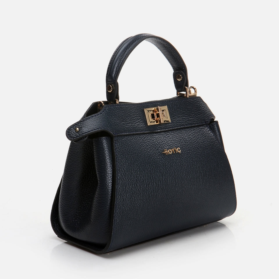 Genuine Leather Navy Blue Women's Mini (Crossbody) Bag