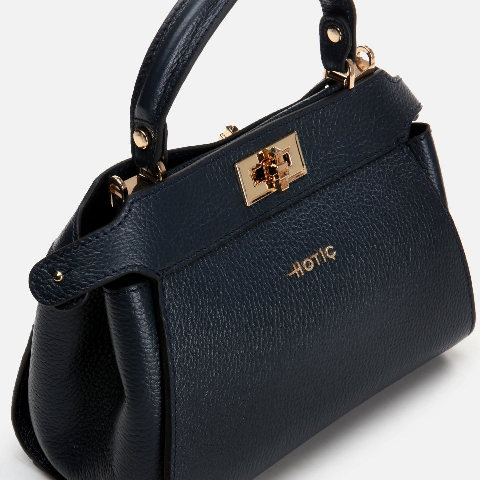 Genuine Leather Navy Blue Women's Mini (Crossbody) Bag