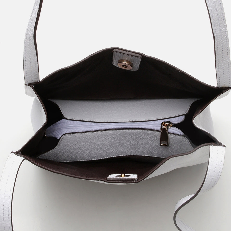 Genuine Leather White Women's Bag