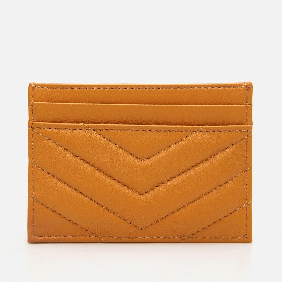 Genuine Leather Yellow Women's Wallet