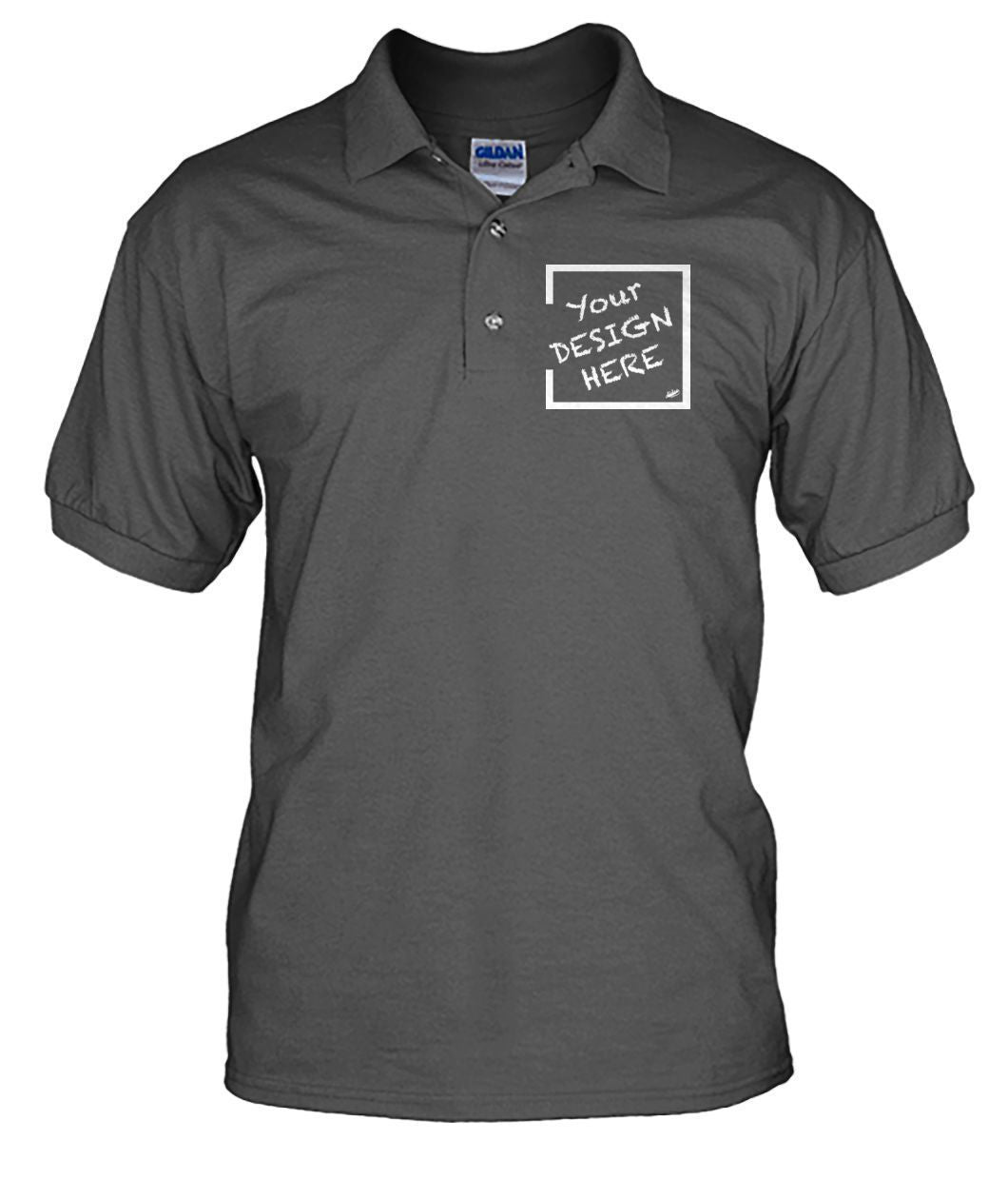 Aidoo Men's Polo-Short Sleeves-Nike-Adidas-Supreme-Champion-Jordan-Louis Vuitton-shirt personalised-custom hoodie-personalised hoodie-Aidoo-Charcoal-S-Men's Polo-Aidoo : On-Demand Print