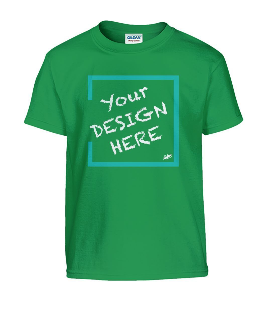 Aidoo Gildan Kids Tee-Kids-Nike-Adidas-Supreme-Champion-Jordan-Louis Vuitton-shirt personalised-custom hoodie-personalised hoodie-Aidoo-Irish Green-S-Gildan Kids-Aidoo : On-Demand Print