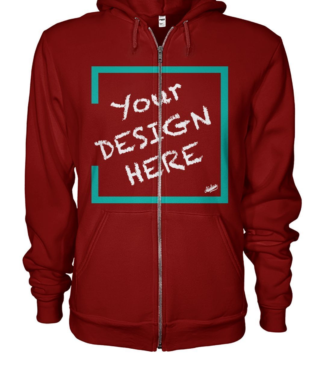 Aidoo Gildan Zip-Up Hoodie-Hoodies-Nike-Adidas-Supreme-Champion-Jordan-Louis Vuitton-shirt personalised-custom hoodie-personalised hoodie-Aidoo-Cardinal Red-S-Gildan Zip-Up Hoodie-Aidoo : On-Demand Print