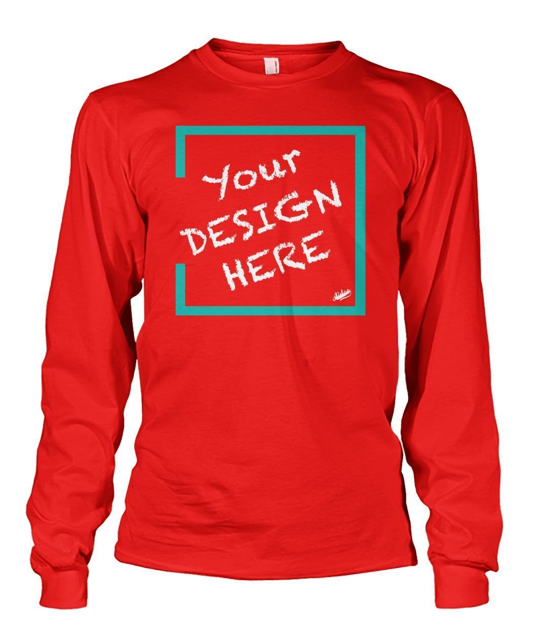 Aidoo Unisex Long Sleeve-Long Sleeves-Nike-Adidas-Supreme-Champion-Jordan-Louis Vuitton-shirt personalised-custom hoodie-personalised hoodie-Aidoo-Red-S-Aidoo : On-Demand Print