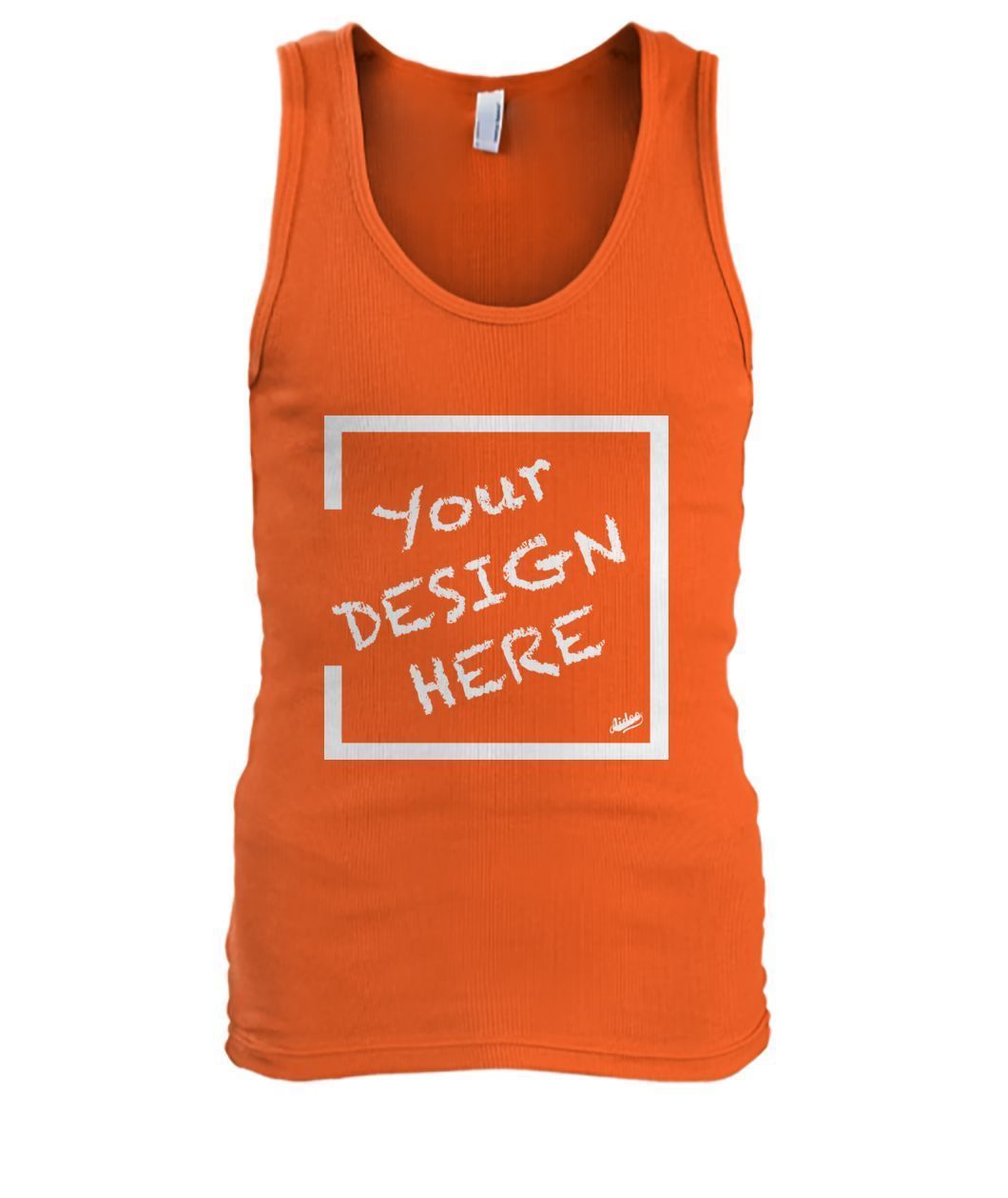 Aidoo Men's Tank Top-Tank Tops-Nike-Adidas-Supreme-Champion-Jordan-Louis Vuitton-shirt personalised-custom hoodie-personalised hoodie-Aidoo-Orange-S-Aidoo : On-Demand Print