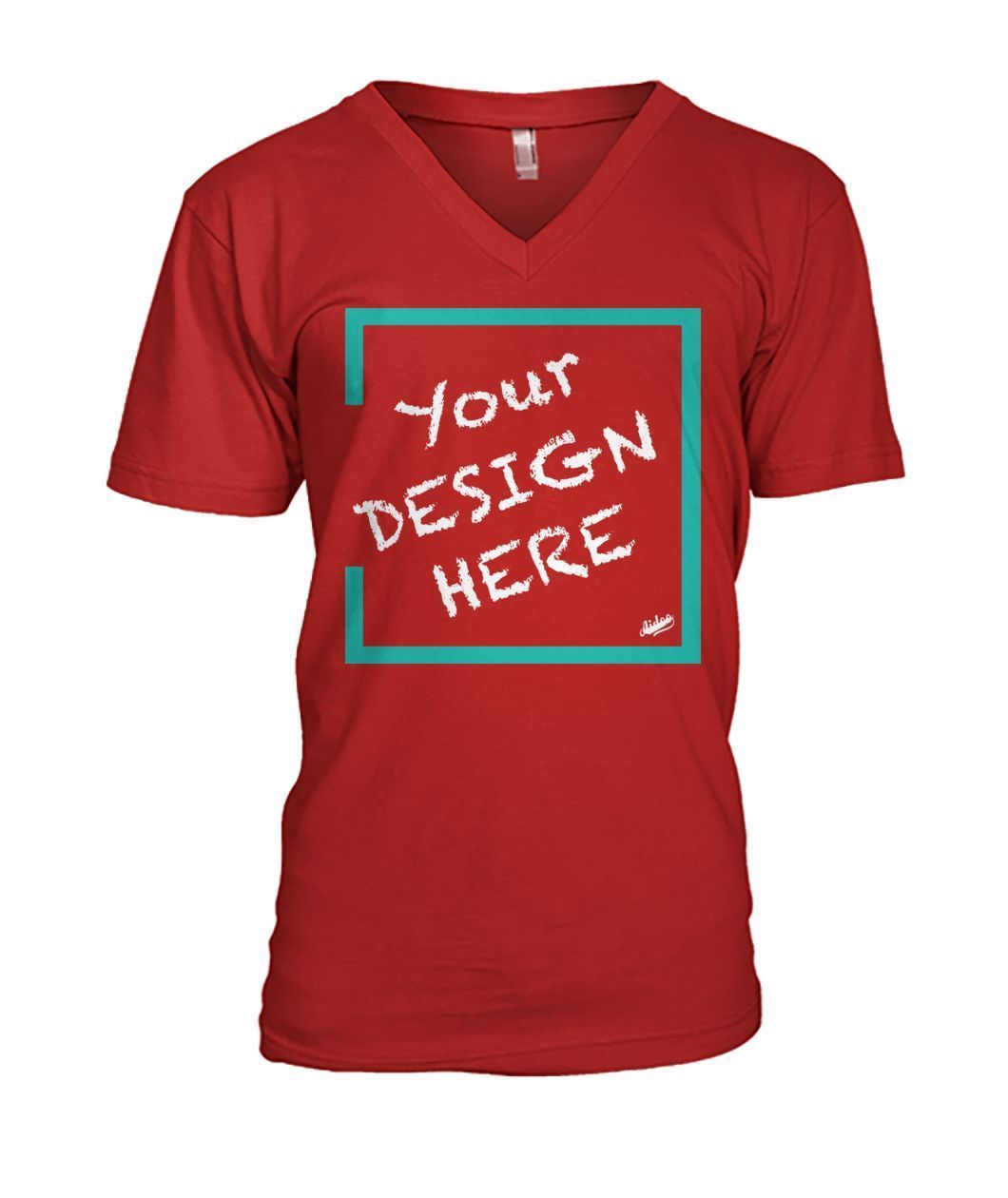 Aidoo Mens V-Neck-V-Necks-Nike-Adidas-Supreme-Champion-Jordan-Louis Vuitton-shirt personalised-custom hoodie-personalised hoodie-Aidoo-Cherry Red-S-Aidoo : On-Demand Print