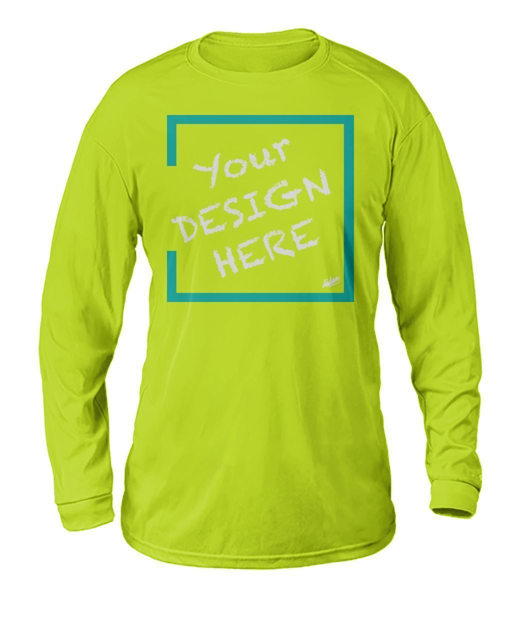 Aidoo Dry Sport Long-Sleeve-Long Sleeves-Nike-Adidas-Supreme-Champion-Jordan-Louis Vuitton-shirt personalised-custom hoodie-personalised hoodie-Aidoo-Safety Green-S-Aidoo : On-Demand Print