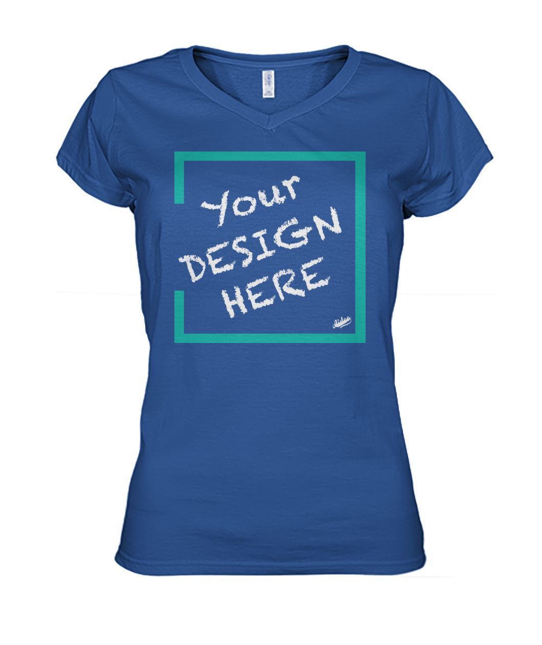 Aidoo Women's V-Neck-V-Necks-Nike-Adidas-Supreme-Champion-Jordan-Louis Vuitton-shirt personalised-custom hoodie-personalised hoodie-Aidoo-Royal-S-Aidoo : On-Demand Print